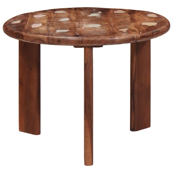 vidaXL Nesting Kaffe Bord 3 pcs Flerf&auml;rgsdesign Massivt &aring;tervunnet tr&auml;