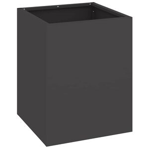 vidaXL Tr&auml;dg&aring;rdsplanterare Svart 32 x 32 x 40 cm Kallvalsat st&aring;l