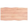vidaXL Bordsskiva ljusbrun 100x50x(2-6) cm massivt tr&auml; levande kant