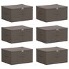 vidaXL F&ouml;rvaringsl&aring;da 6 st Non-woven tyg 50 x 30 x 25 cm 37,5 L Gr&aring;