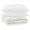 vidaXL Dunt&auml;cke med kudde 3 pcs Vit Mikrofiber