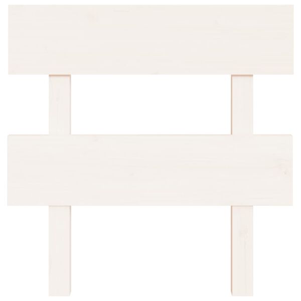 vidaXL Sänggavel vit 93,5x3x81 cm massiv furu