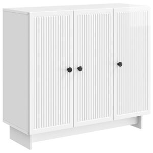 vidaXL Sideboard Vit h&ouml;gglans 89 x 34,5 x 80 cm Konstruerat tr&auml;