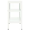 vidaXL Skänk vit 70x35x70 cm stål och glas