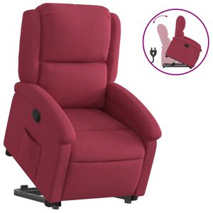 vidaXL Reclinerf&aring;t&ouml;lj med uppresningshj&auml;lp Vinr&ouml;d sammet