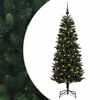 vidaXL Konstgjord julgran med julkulor 210 cm 300 LED-lampor Varmvit