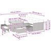 vidaXL Tr&auml;dg&aring;rdsoffset med kudde med lagring 12 pcs Beige Poly rattan