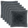 vidaXL Kudd&ouml;verdrag 6 st HEERLEN Antracit 80 x 80 cm PV Fleece