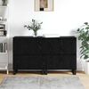 vidaXL Sideboard 2 pcs Svart Ek 60 x 35 x 70 cm