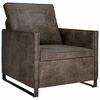 vidaXL Enkel soffa M&ouml;rkgr&aring; 70 x 81 x 82 cm Faux mockatyg