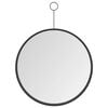 vidaXL V&auml;ggspegel med krok svart 30 cm