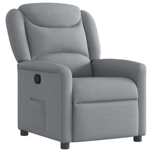 vidaXL Reclinerf&aring;t&ouml;lj ljusgr&aring; tyg