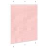 vidaXL Plisserad persienn rosa 105x150 cm tyg bredd 104,4cm polyester