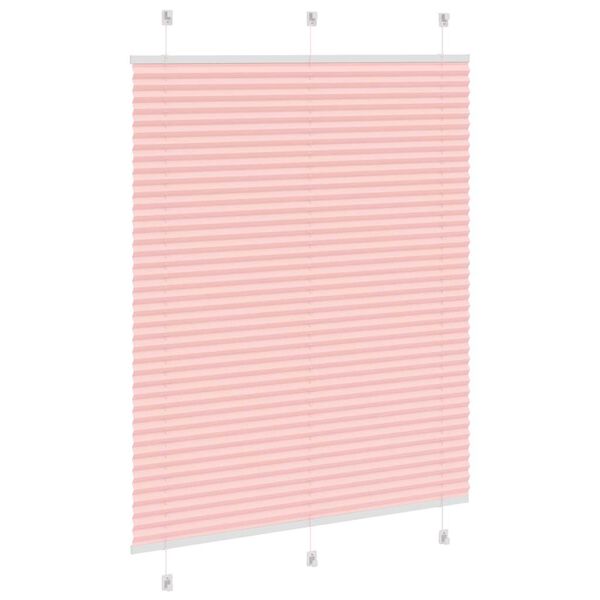 vidaXL Plisserad persienn rosa 105x150 cm tyg bredd 104,4cm polyester