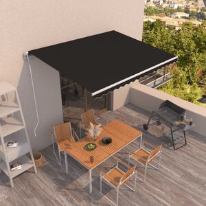 vidaXL Automatisk markis 400x350 cm antracit