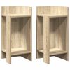 vidaXL Sidobord 2 st med hylla sonoma-ek 25,5x27x60 cm