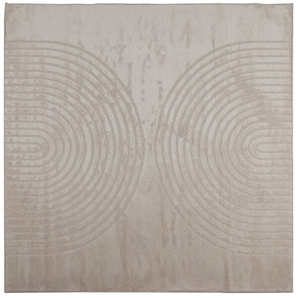vidaXL Omr&aring;desmattor Fyrkantig HUARTE Beige 120 x 120 cm Polyester