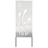 vidaXL Tr&auml;dg&aring;rds integritetssk&auml;rm Silver 50 x 140 cm Rostfritt st&aring;l