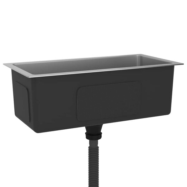 vidaXL Handgjord diskho rostfritt stål