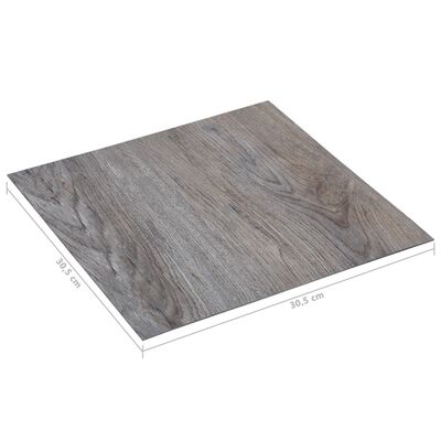 vidaXL Självhäftande golvplankor 20 st PVC 1,86 m² ljusbrun