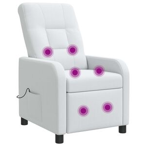 vidaXL Massagef&aring;t&ouml;lj Vit Tyg