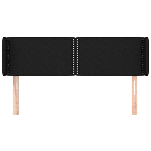 vidaXL S&auml;nggavel med kanter svart 147x16x78/88 cm tyg