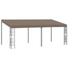 vidaXL V&auml;ggmonterad paviljong 6x3 m taupe tyg