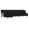 vidaXL L-formad b&auml;ddsoffa svart 279x140x70 cm tyg