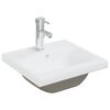 vidaXL Inbyggt handfat med blandare 42x39x18 cm keramik vit