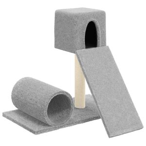 vidaXL Kl&ouml;str&auml;d med kl&ouml;spelare sisal ljusgr&aring; 59 cm