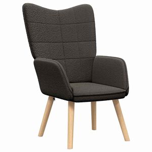 vidaXL f&aring;t&ouml;lj M&ouml;rkgr&aring; 62 x 67 x 95,5 cm Sherpa tyg