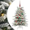 vidaXL Plast Hingad Julgran med LED -remsljus Vit 120 cm PE och PVC