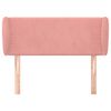 vidaXL S&auml;nggavel med kanter rosa 83x23x78/88 cm sammet