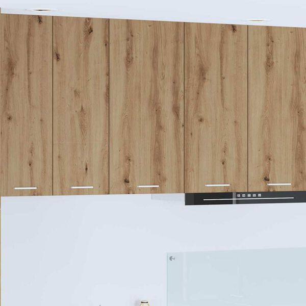 vidaXL H&auml;ngande sk&aring;p med lagring Artisan ek och vit 40 x 31 x 80 cm