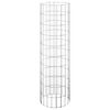 vidaXL Planteringsgabion upph&ouml;jd rund galvaniserat st&aring;l &Oslash;30x100 cm
