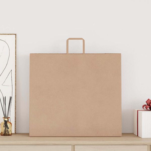 vidaXL Pappersp&aring;sar 250 st med handtag brun 54x15x49 cm