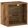 vidaXL Flytande hylla med LED-ljus med hylla Brun 40 x 28,5 x 40 cm