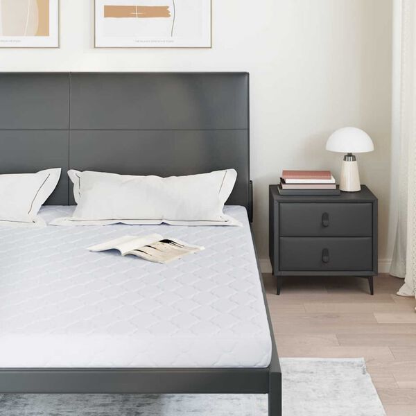 vidaXL Madrass med kokoslager Vit 200 x 200 cm PU skum