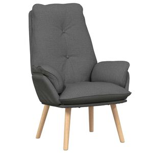 vidaXL f&aring;t&ouml;lj M&ouml;rkgr&aring; 69 x 74 x 93 cm Tyg och plywood