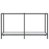 vidaXL Konsolbord vit 140x35x75,5 cm härdat glas