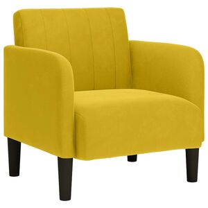 vidaXL Soffstol med armst&ouml;d gul 54 cm sammet