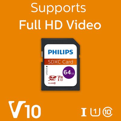 Philips SDXC minneskort 64GB UHS-I U1 V10