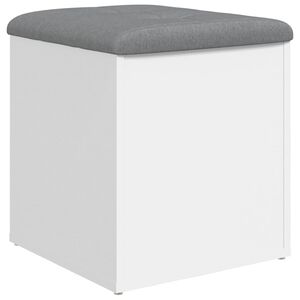 vidaXL F&ouml;rvaringsb&auml;nk vit 42x42x45 cm konstruerat tr&auml;