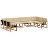 vidaXL Utomhussoffset 10 st Vit och Beige