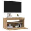 vidaXL TV-b&auml;nk med LED-lampor artisan ek 75x35x40 cm konstruerat tr&auml;