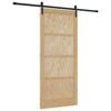 vidaXL Skjutd&ouml;rr 93 x 211 cm Konstruerat tr&auml; Naturlig och svart