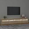 vidaXL Tv-bänk med LED-belysning sonoma ek 240x35x40 cm
