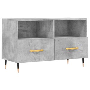 vidaXL Tv-b&auml;nk betonggr&aring; 80x36x50 cm konstruerat tr&auml;