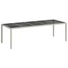vidaXL Tr&auml;dg&aring;rdsbord vit 250x100x75 cm konstrotting och h&auml;rdat glas