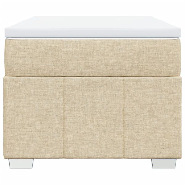 vidaXL Rams&auml;ng med madrass gr&auml;ddvit 90x200 cm tyg